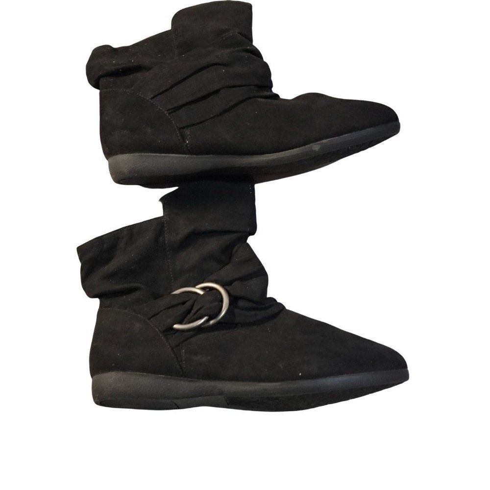 So Authentic American Heritage Womens 200756 Black Flat Ankle Booties Size 6M